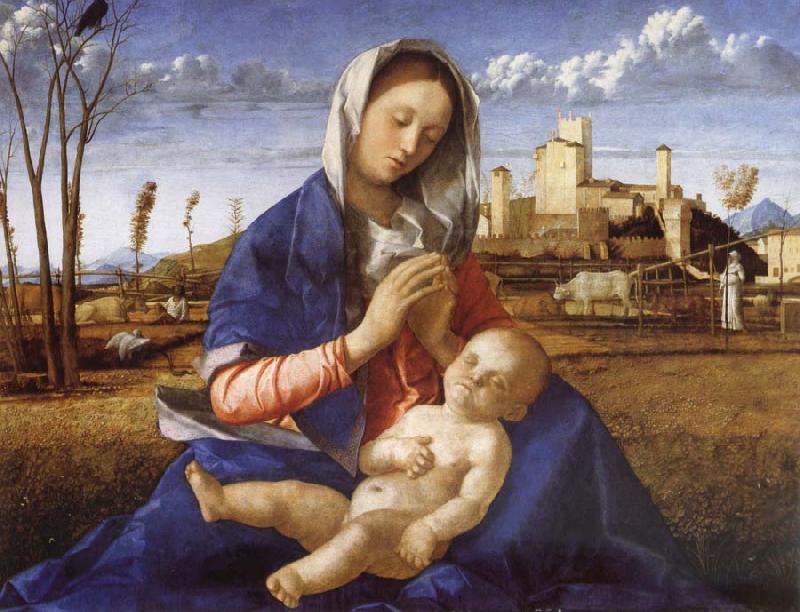 Giovanni Bellini Madonna in the Meadow Sweden oil painting art